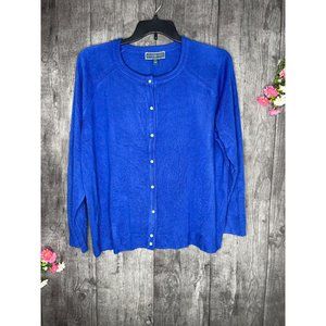 NEW Karen Scott Plus Size Luxsoft Cardigan Blue 2X